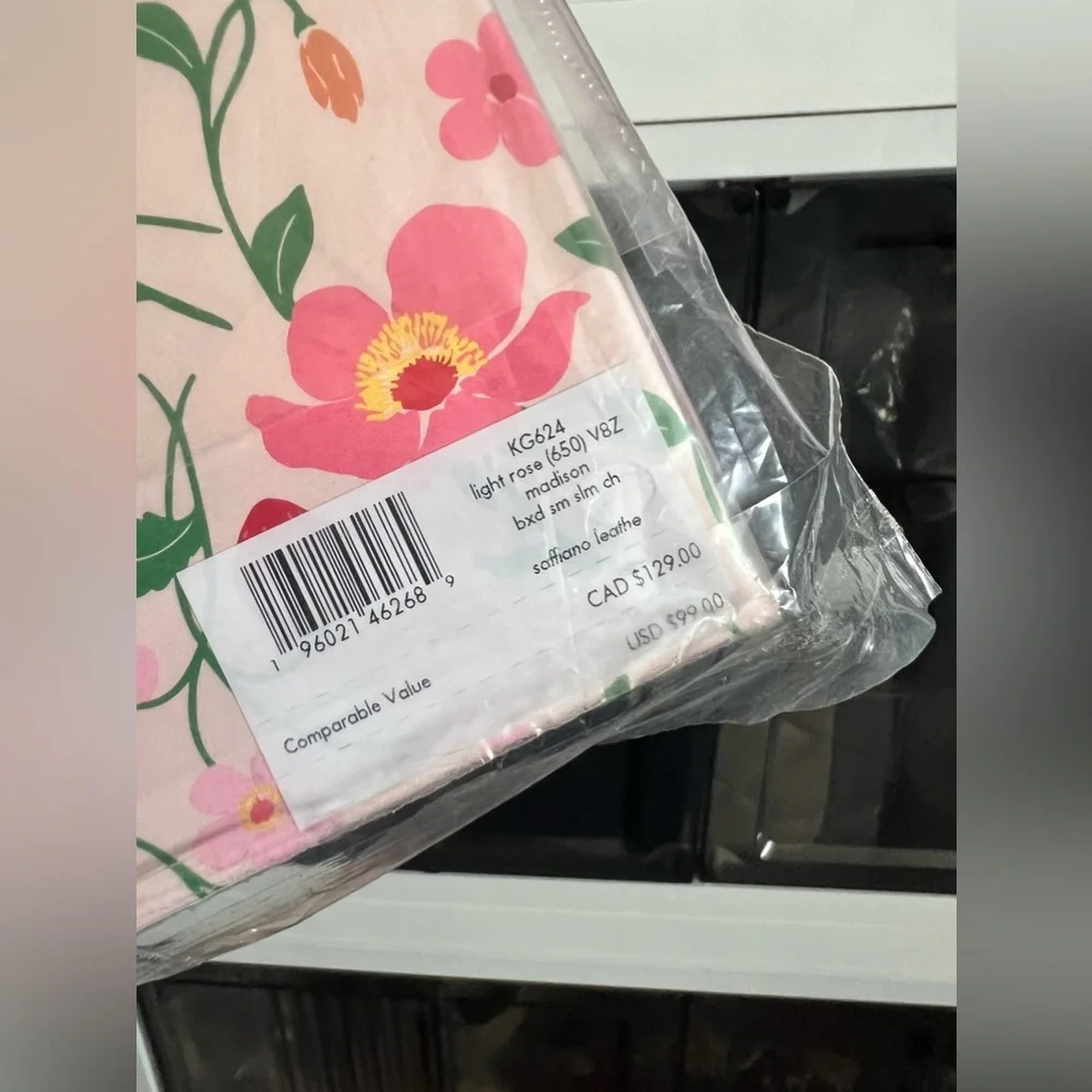 NIB Kate Spade Rose Bud Madison Small Slim Card Holder with box